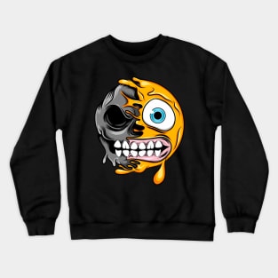Grimacing Zombie Emoji Crewneck Sweatshirt